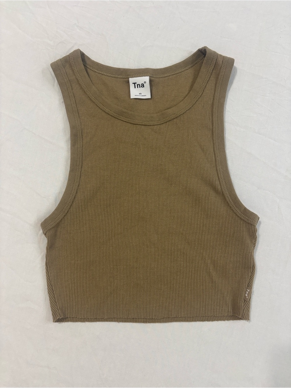 TNA Ribbed Crop Tank Top